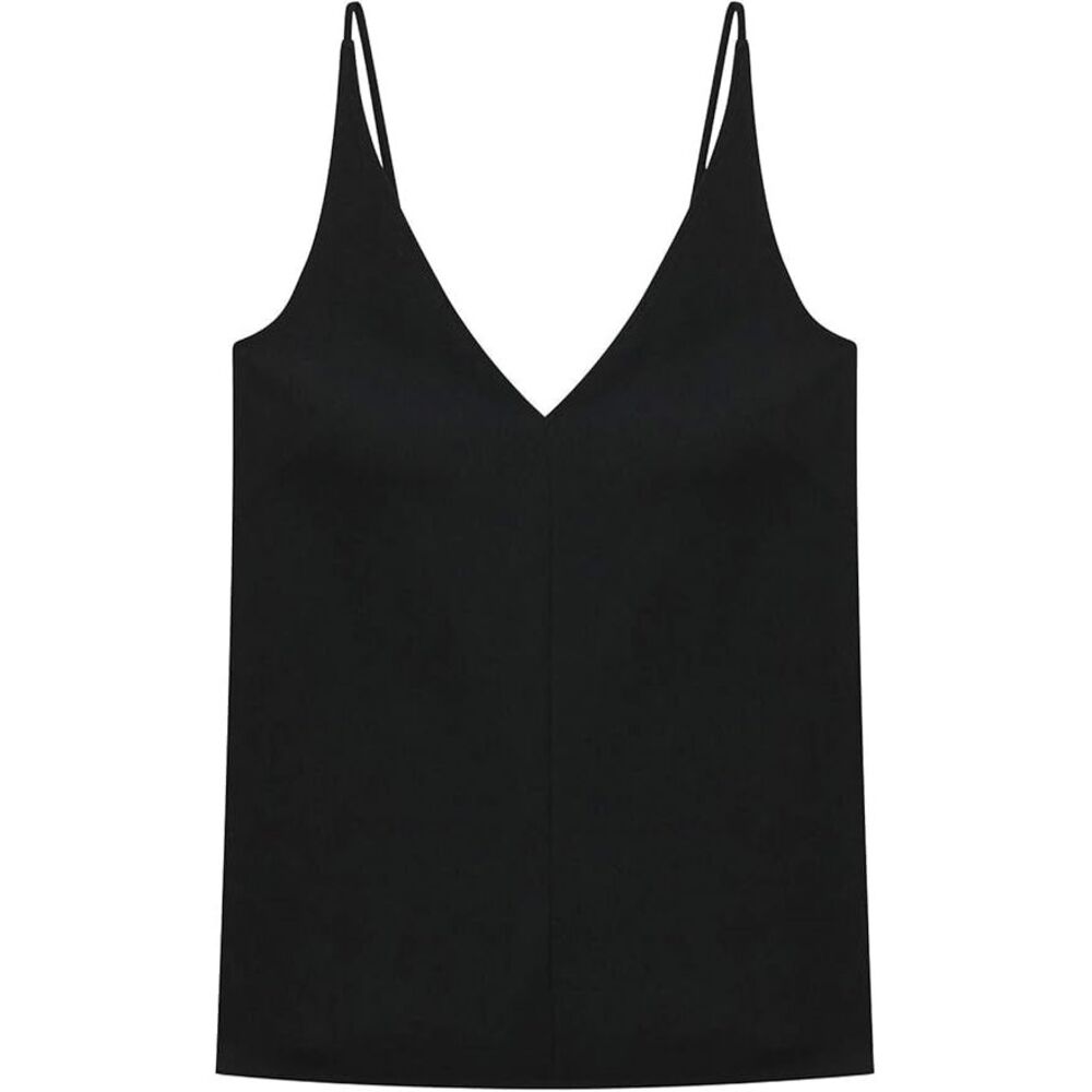 Thakoon NWT V-Neck Camisole Scoop Back in Black Size X-Small MSRP $85‎